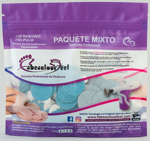 PAQ. MIXTO CON 200 DISCOS DERMOABRASIVOS DESECHABLES